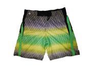 Surplus Mens Green Yellow Gray Board Shorts Swim Trunks 2XL