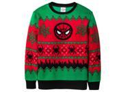 Marvel Comics Boys Spider Man Christmas Sweater L