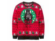 Star Wars Boys Red Darth Vader Christmas Sweater Small