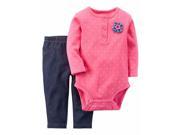 Carters Infant Girl Pink Polka Dot Bodysuit Creeper Shirt Denim Legging Pants 3m