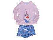 Disney Frozen Womens Fleece Olaf Pajamas Shorts Sweatshirt Sleep Set Large