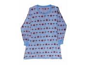 Womens Aqua Blue Sheep Print Fleece Sleep Shirt Nightgown X Large