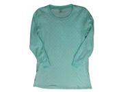 Womens Mint Green Polka Dot Fleece Sleep Shirt Nightgown Large