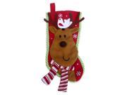 UPC 617529424301 product image for Holiday Time Embellished Felt Reindeer Christmas Stocking With Candycane Scarf | upcitemdb.com