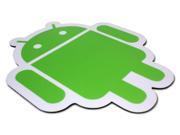 Android Green on White Plastic Surface Mouse Pad by Android Foundry