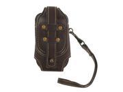 Xentris Universal Slim Fashion Rugged Pouch with Wrist Strap Brown