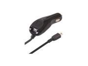Wireless Solutions Dual Output Vehicle Power Adapter with USB Port Black 353054 Z