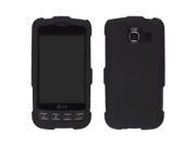 Two piece Soft Touch Snap On Case for LG Optimus S LS670 Optimus U US670 Black
