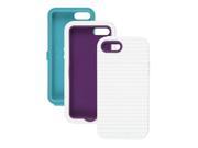 Ventev Coregridx Combo Pack for Apple iPhone 5 White Gel with Aqua Purple Shells