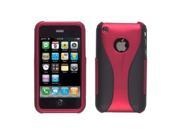 Ventev Duo Snap On Case for Apple iPhone 3G 3GS Cell Phones Red Black