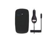 Black Silicone Gel Case Micro USB Car Charger for Samsung SCH R350 Freeform