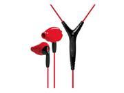 Yurbuds Sport Ironman Inspire Pro Earphones with 3 Button Mic Red