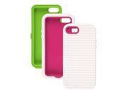 Ventev Coregridx Combo Pack for Apple iPhone 5 White Gel Pink Lime Shell