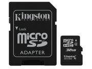 Kingston microSDHC Flash Memory with SD Adapter 32GB