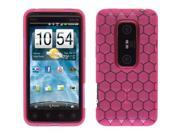 Wireless Solutions Dura Gel TPU Case for HTC EVO 3D Pink Honeycomb