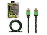 KMD 8 ft Universal Gold Plated HDMI High Speed Ethernet Cable Version 1.4 Black Green