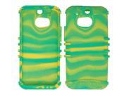 Cell Armor Rocker Series Skin Protector Case for HTC One M8 Green and Yellow