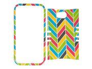 Cell Armor Rocker Series Snap On Protector Case for HTC One 8 Colorful Chevron