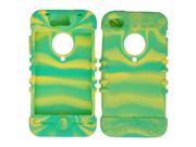 Cell Armor Rocker Series Skin Protector Case for Apple iPhone 4 4S Green and Yellow
