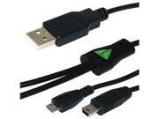 AmzerÂ® USB to Dual Mini USB and Micro USB Y Splitter Charging Handy Cable