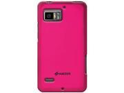 Amzer Rubberized Hot Pink Snap On Crystal Hard Case For Motorola DROID BIONIC XT875