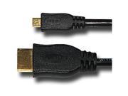 Micro HDMI High Speed Male To HDMI Male Cable 1 Feet