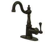 ENGLISH VINTAGE SINGLE HDL LAV FCT W PUSH UP POP PLATE Oil Rubbed Bronze Finish