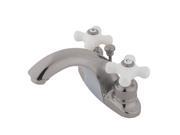 ENGLISH COUNTRY 4 LAVATORY FAUCET Satin Nickel Finish