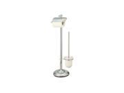 PEDESTAL TOILET PAPER HOLDER W STOOL BRUSH HOLDER Chrome Finish