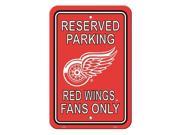 Detroit Red Wings Plastic Parking Sign