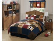 Classic Sports Twin Quilt with Pillow Sham
