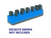 3 8 in. Drive Universal Neon Blue 11 Hole Impact Socket Holder 9 19mm