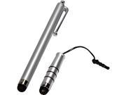 Silver Q Stick Capacitive Touch Stylus And Mini Stylus Combo