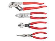 4 Piece Mixed Dipped Handle Plier Set