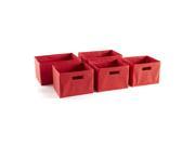 Red Storage Bins Set of 5