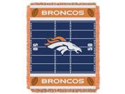 Broncos Baby 36x46 Triple Woven Jacquard Throw Field Series