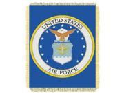 US Air Force Military 48x60 Triple Woven Jacquard Throw