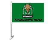 Bsi Products Inc Marshall Thundering Herd Car Flag With Wall Brackett Car Flag