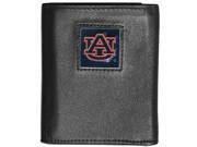 Auburn Tigers Deluxe Leather Tri fold Wallet Packaged in Gift Box