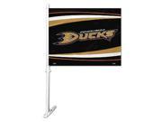 Fremont Die Inc Anaheim Ducks Car Flag With Wall Brackett Car Flag