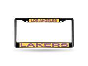 Los Angeles Lakers NBA Laser Cut Black License Plate Frame