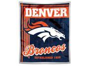 Broncos National Football League 50 x60 Mink with Sherpa Throw Old School series