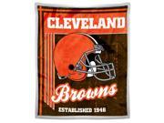 Browns National Football League 50 x60 Mink with Sherpa Throw Old School series