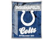 Colts National Football League 50 x60 Mink with Sherpa Throw Old School series