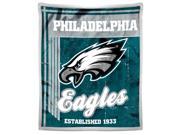 Eagles National Football League 50 x60 Mink with Sherpa Throw Old School series