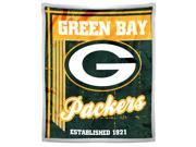 Packers National Football League 50 x60 Mink with Sherpa Throw Old School series