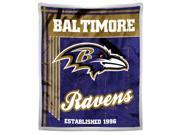 Ravens National Football League 50 x60 Mink with Sherpa Throw Old School series