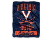 Virginia College Varsity 46 x60 Micro Raschel Throw