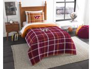 Virginia Tech Collegiate Twin Embroidered Comforter 1 Sham Set