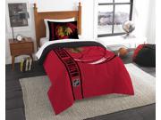 Blackhawks Twin Embroidered Comforter 1 Sham Set